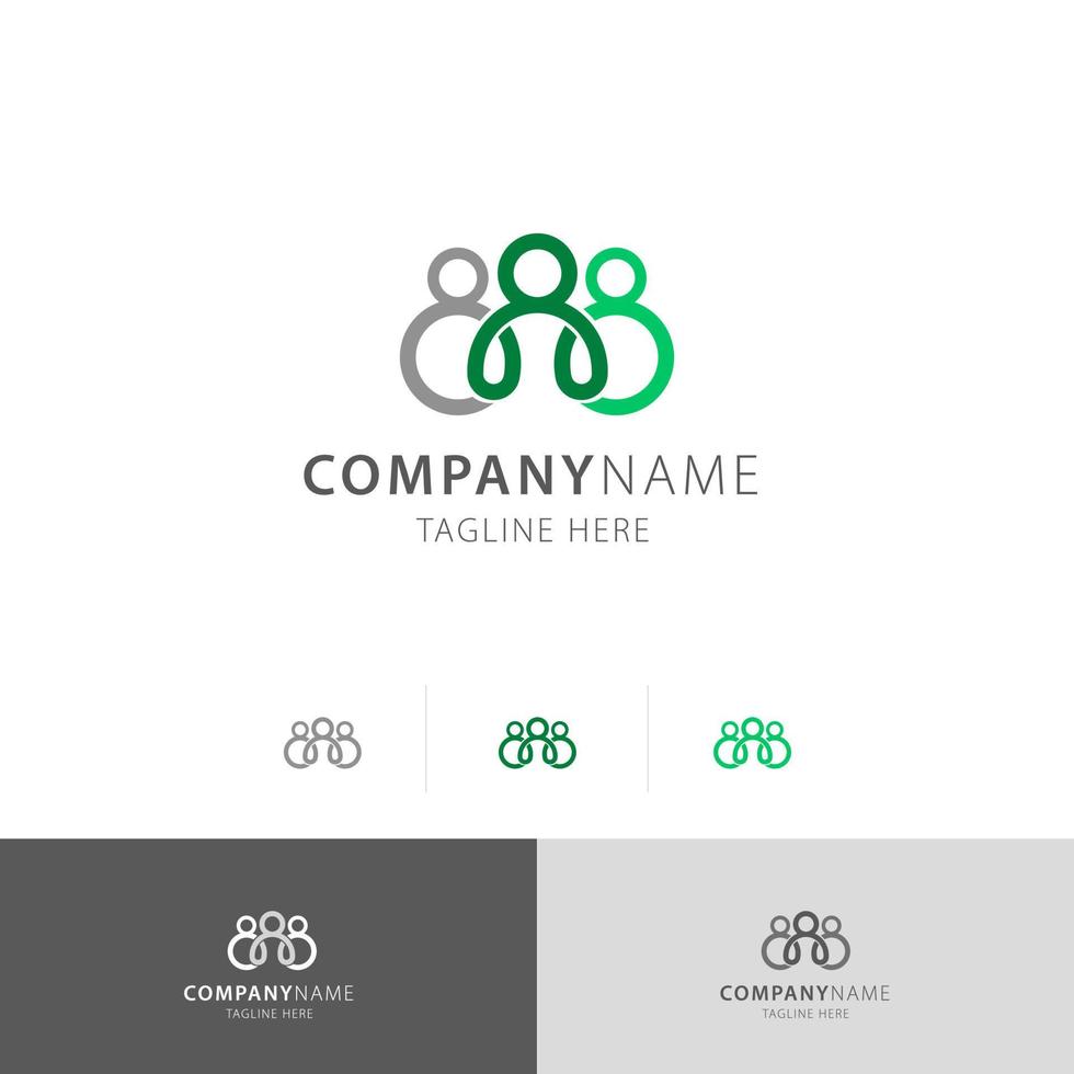 Connecting People Premium Logo Vector