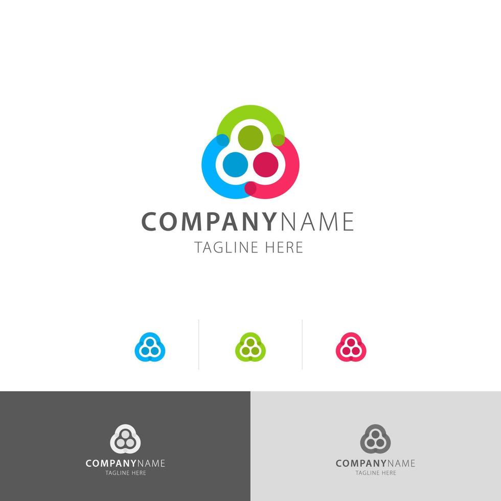 vector de logotipo premium de trinidad personas