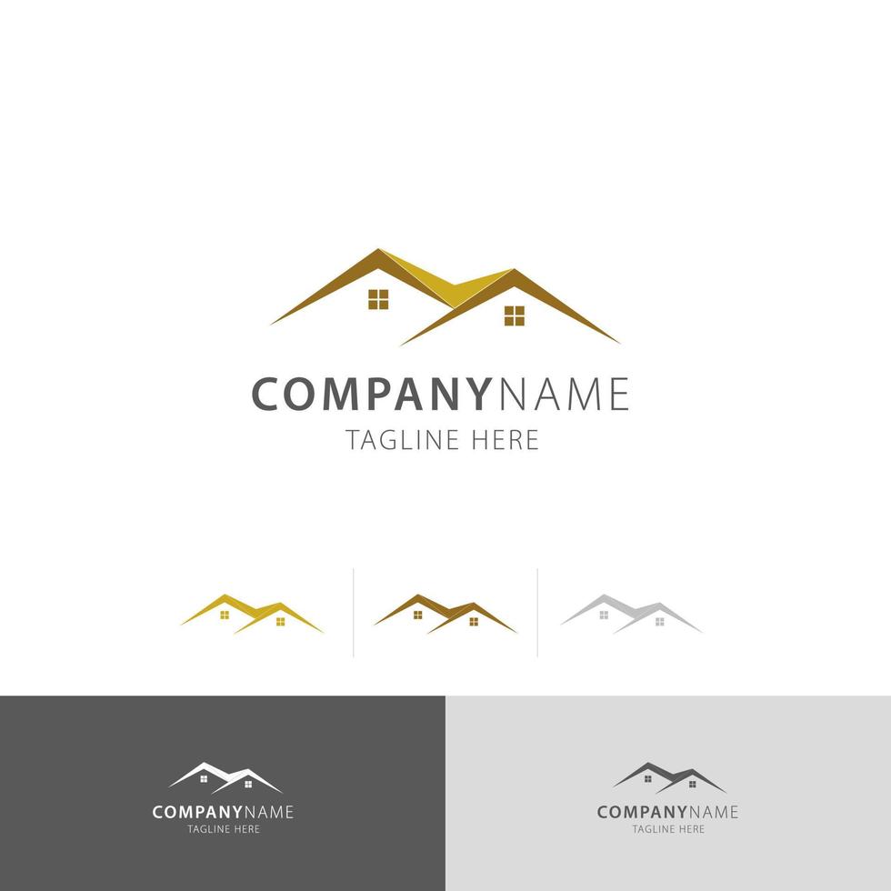 real estate logo template vector