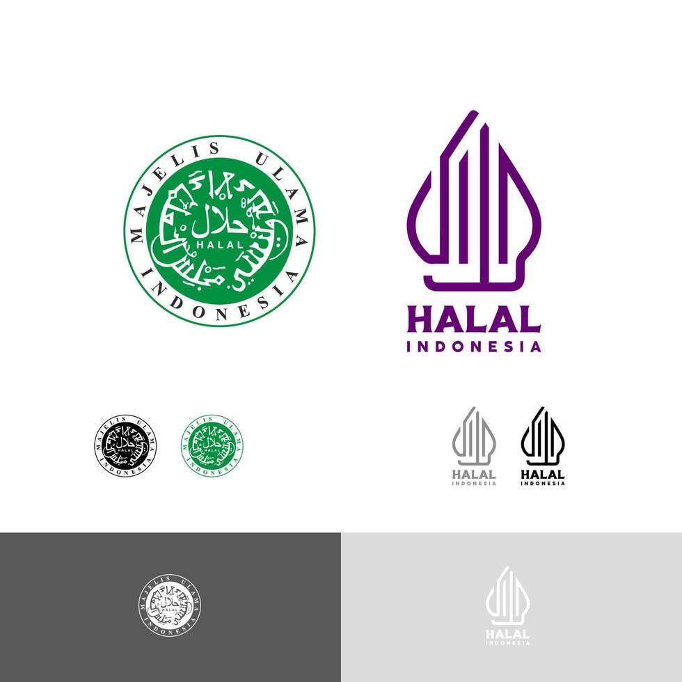 ilustración de vector de logotipo halal