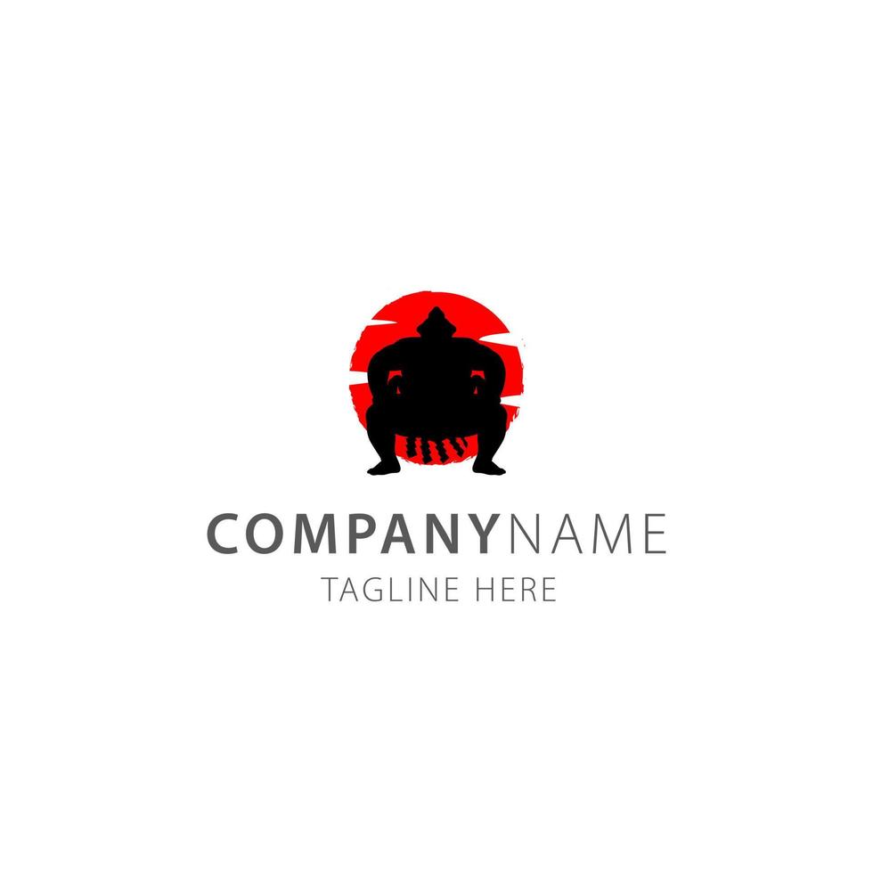 yokozuna sumo wrestling logo vector