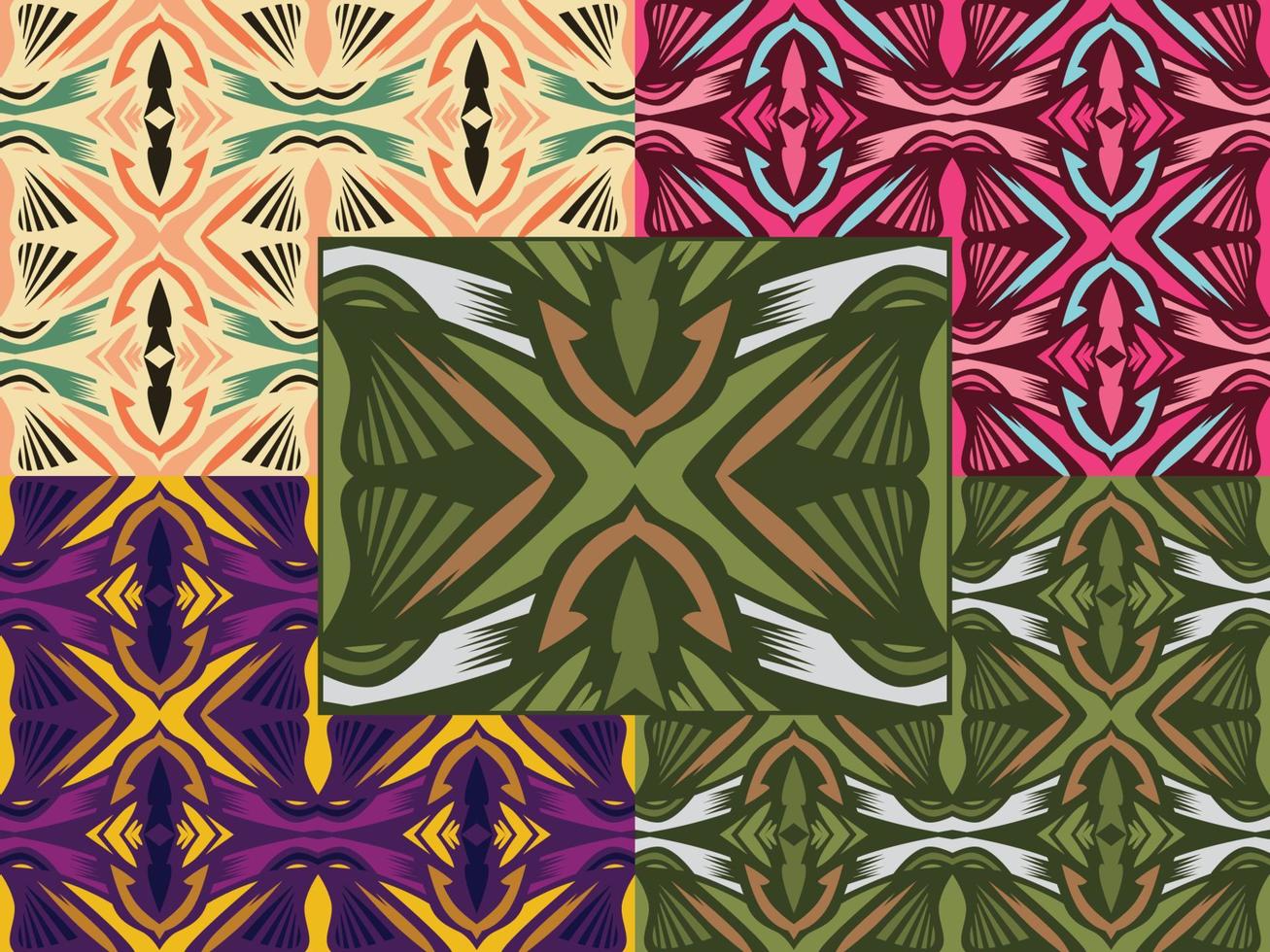 Ornamental Decorative Pattern Color Combination vector
