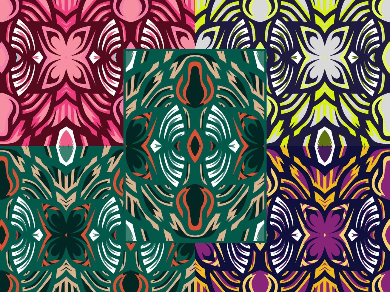 combinación de colores patrón decorativo ornamental vector