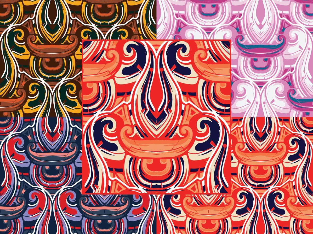 Ornamental Decorative Pattern Color Combination vector