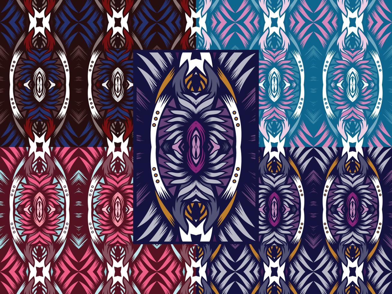 Ornamental Decorative Pattern Color Combination vector