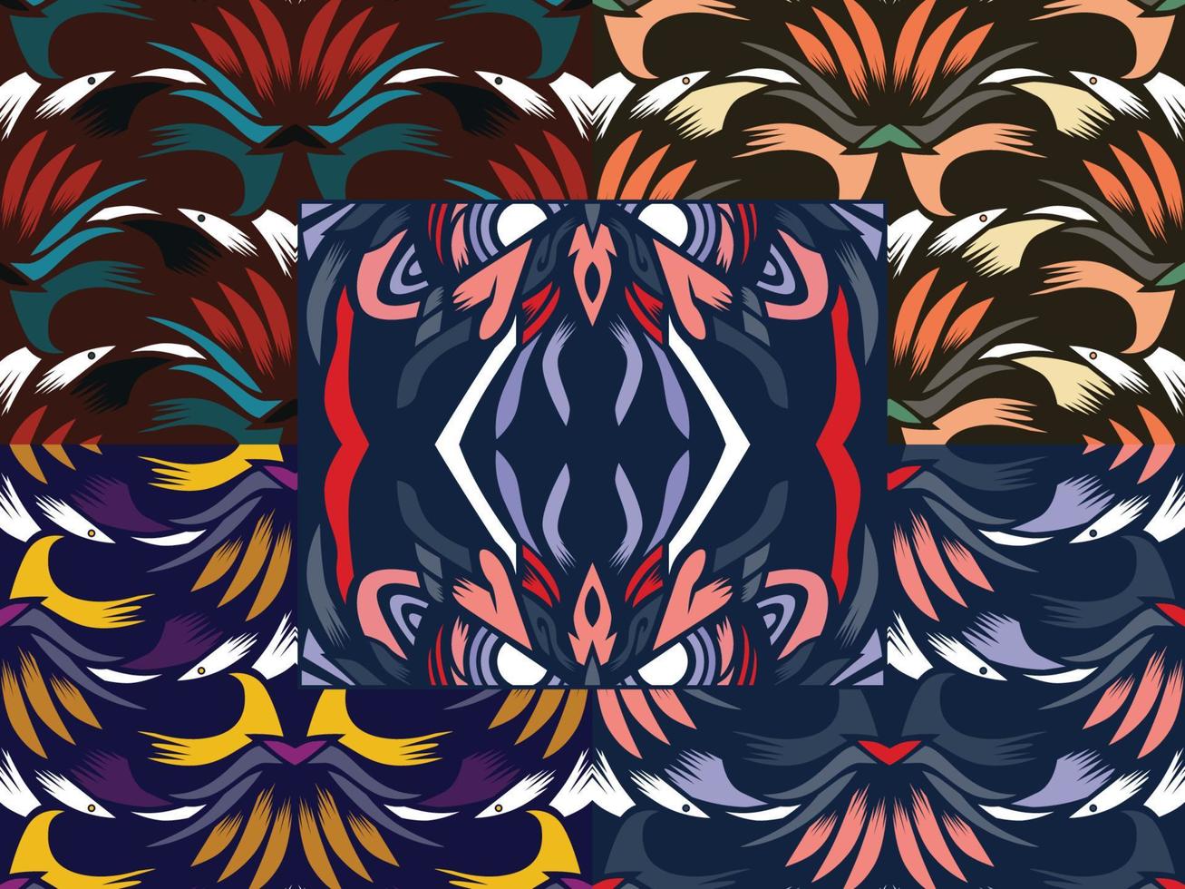 Ornamental Decorative Pattern Color Combination vector