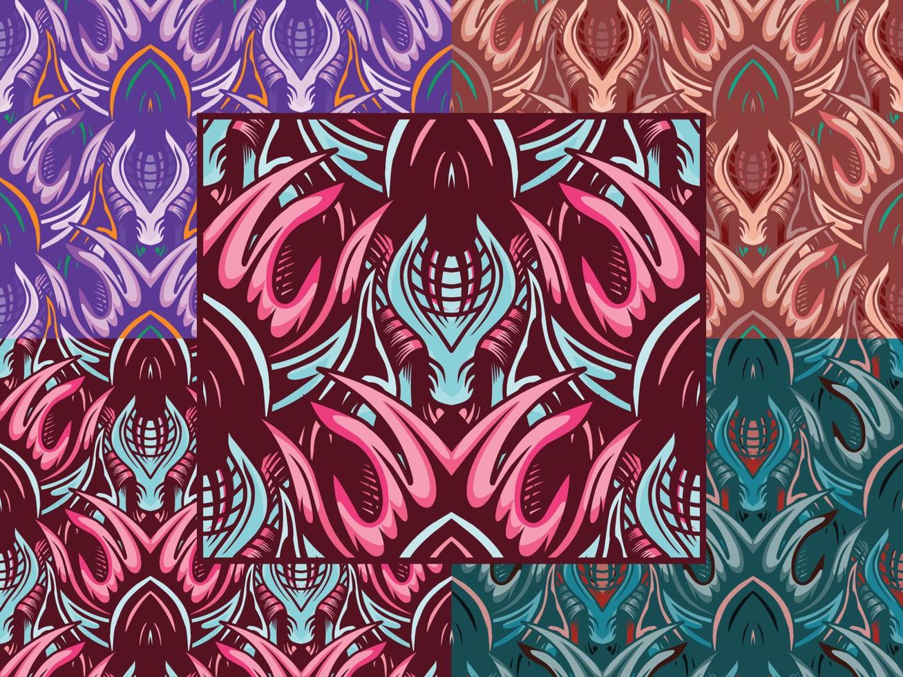 Ornamental Decorative Pattern Color Combination vector