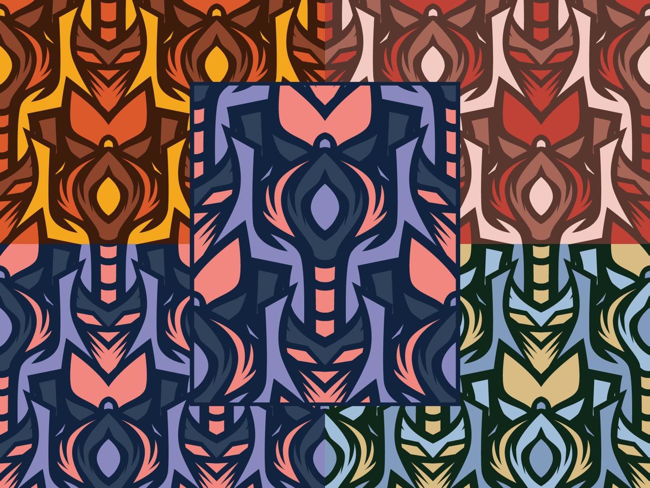 Ornamental Decorative Pattern Color Combination vector