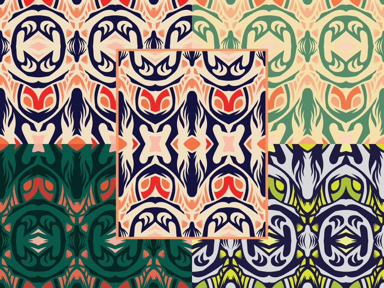 Ornamental Decorative Pattern Color Combination vector