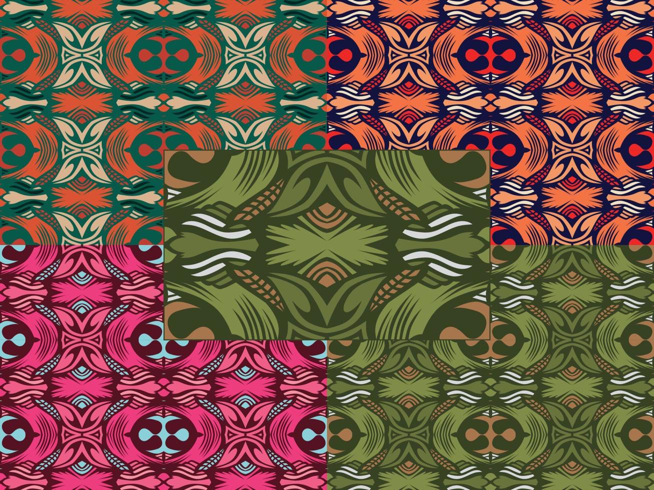 Ornamental Decorative Pattern Color Combination vector