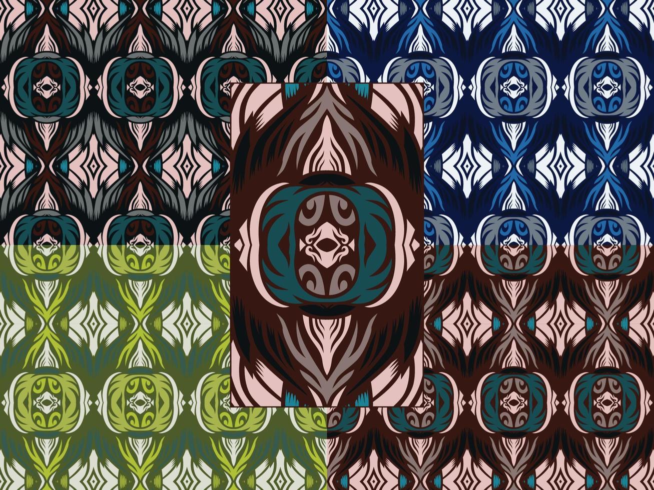 combinación de colores patrón decorativo ornamental vector