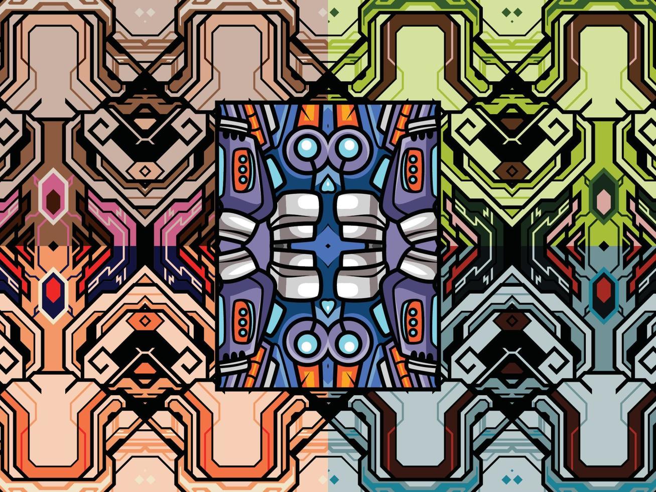 Ornamental Decorative Pattern Color Combination vector