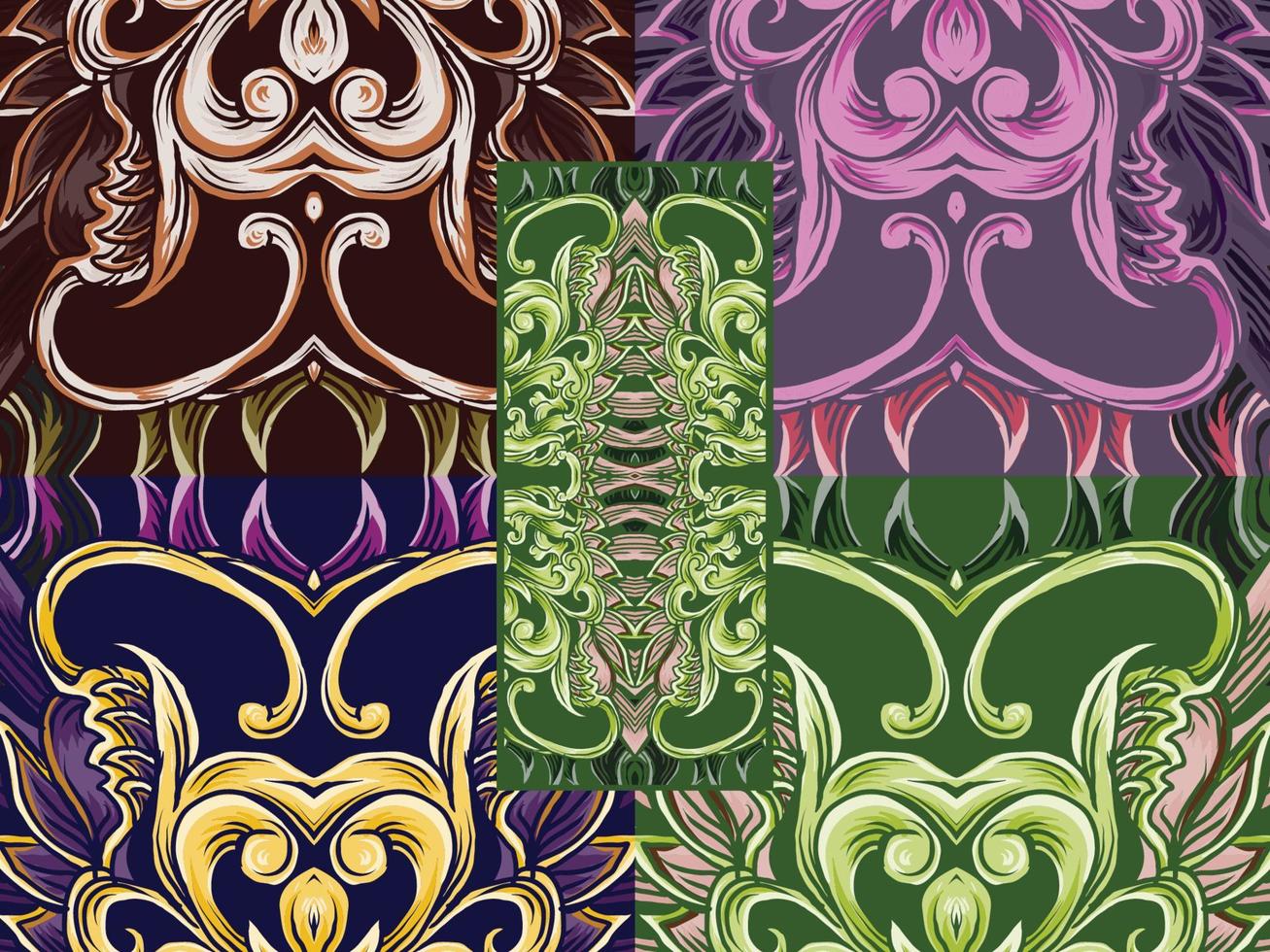 Ornamental Decorative Pattern Color Combination vector