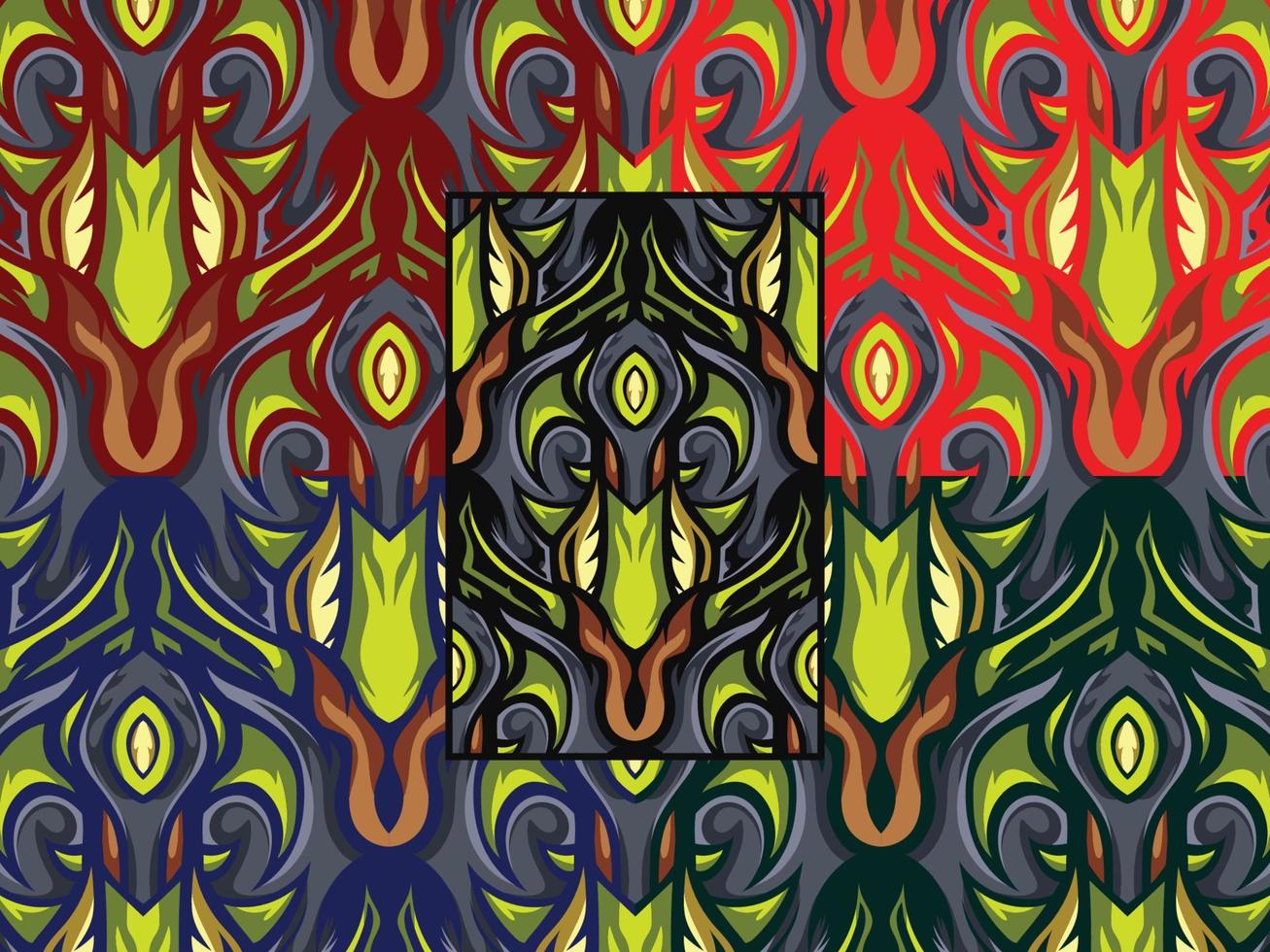 Ornamental Decorative Pattern Color Combination vector