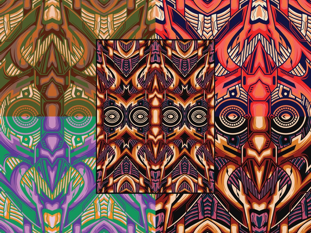 Ornamental Decorative Pattern Color Combination vector