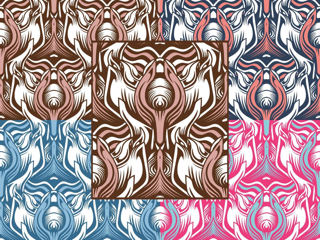 Ornamental Decorative Pattern Color Combination vector