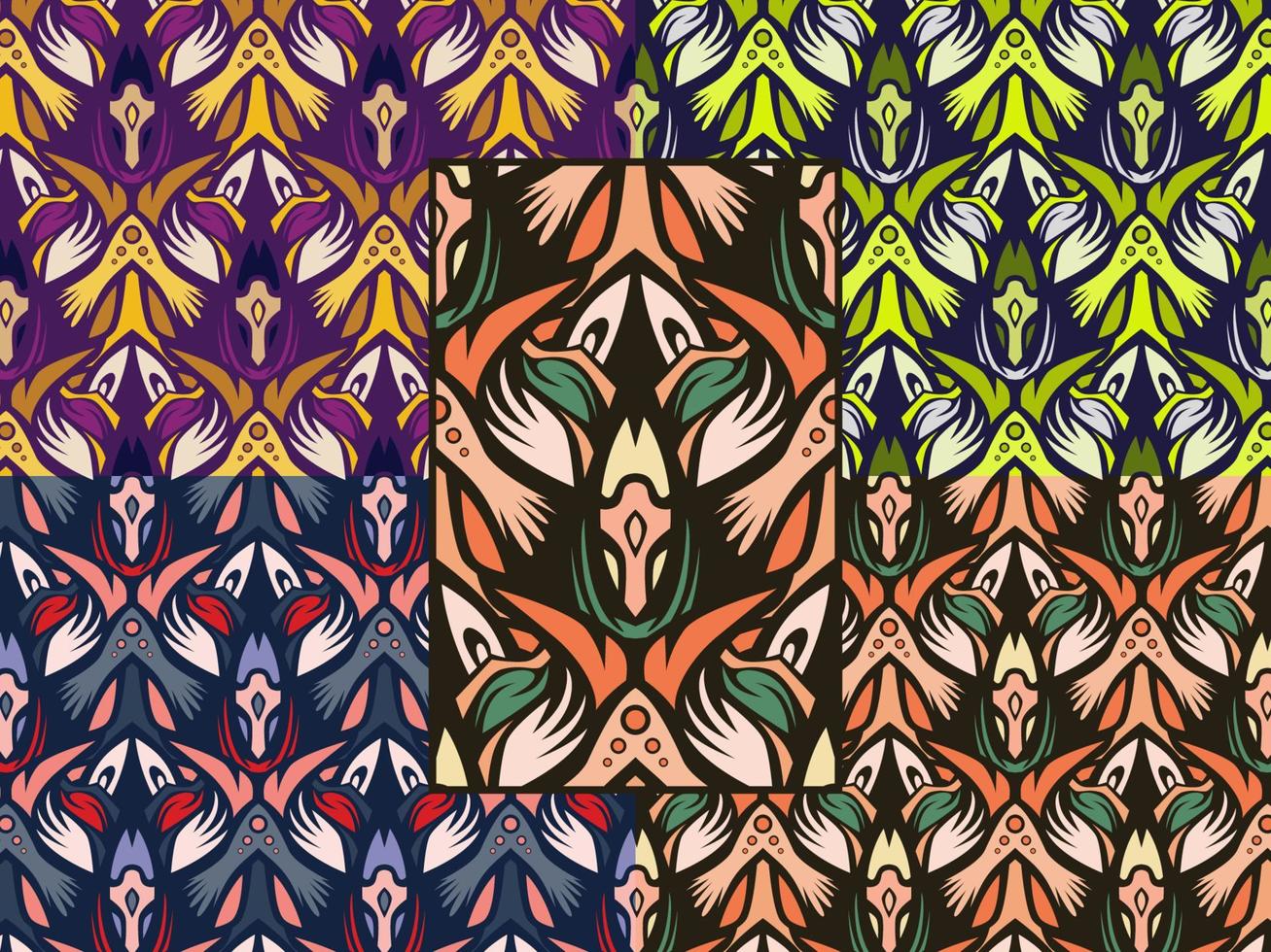 combinación de colores patrón decorativo ornamental vector