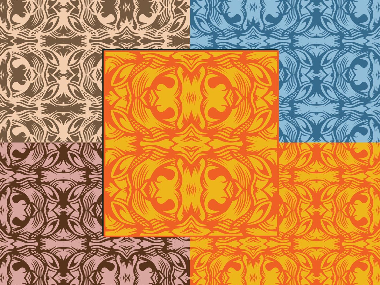 Ornamental Decorative Pattern Color Combination vector