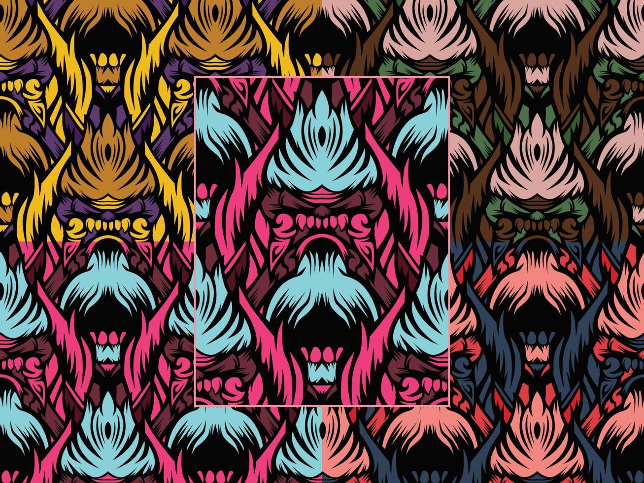 Ornamental Decorative Pattern Color Combination vector