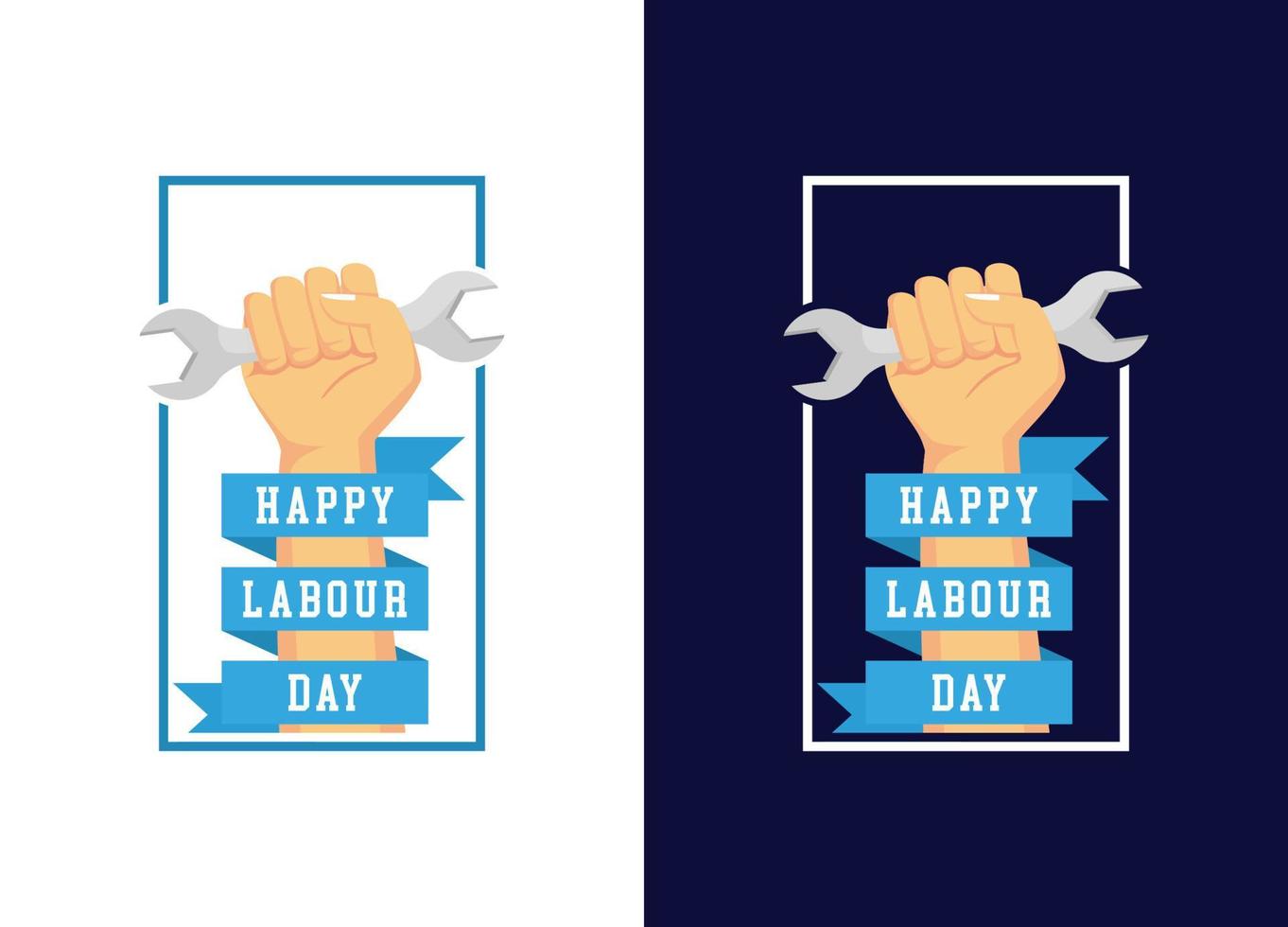 Labour day logo template. Worker related design elements for prints, logos, posters. Vector vintage illustration. Eps 10