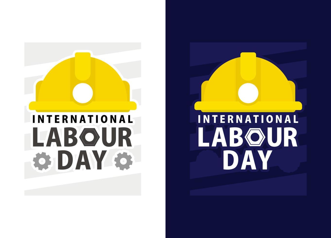 Labour day logo template. Worker related design elements for prints, logos, posters. Vector vintage illustration. Eps 10