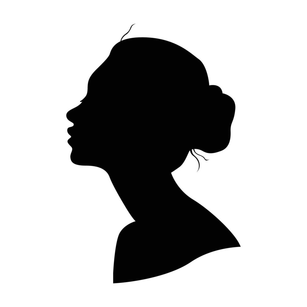 Women Silhouette on white background vector