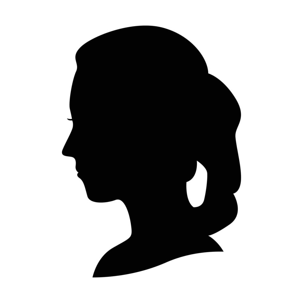 Women Silhouette on white background vector