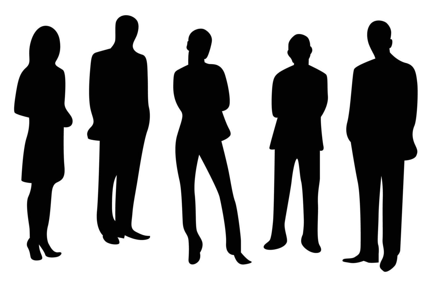 Silhouette Business Set on white background vector