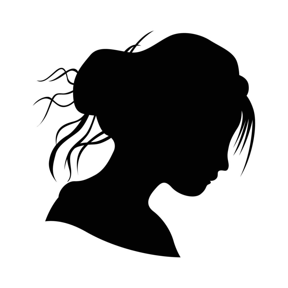 Women Silhouette on white background vector
