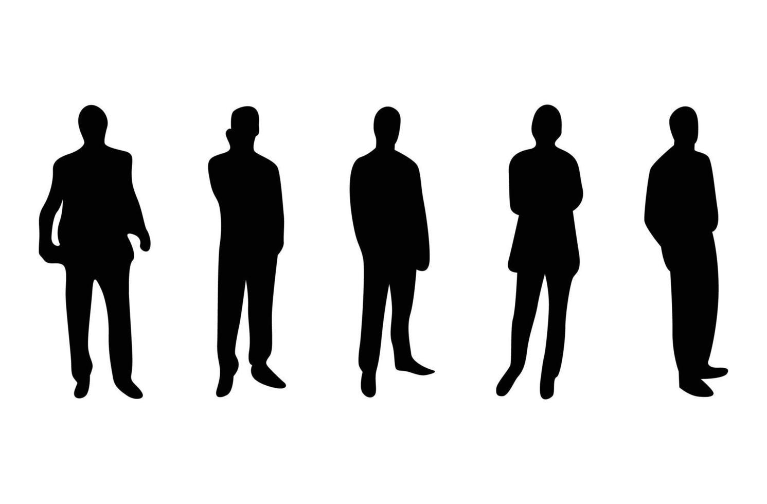 Silhouette Business Set on white background vector