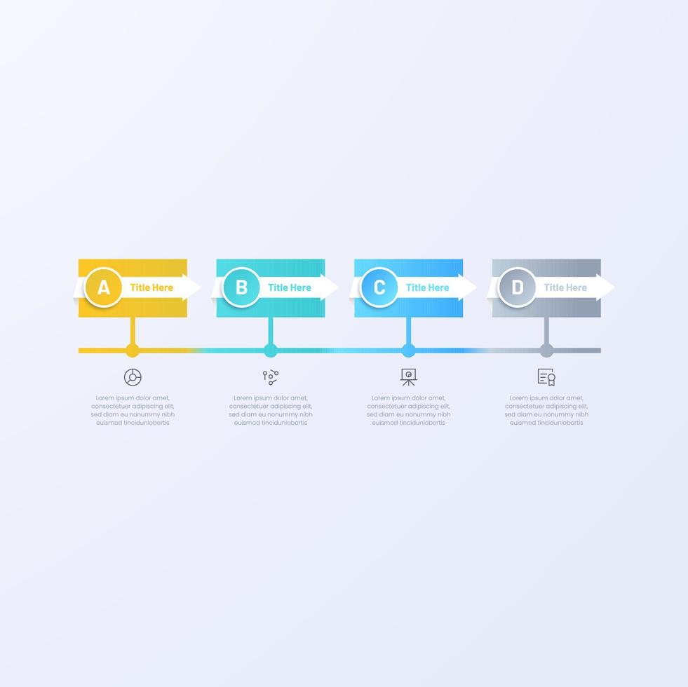 vector de diseño de plantilla de infografía de pasos de negocio