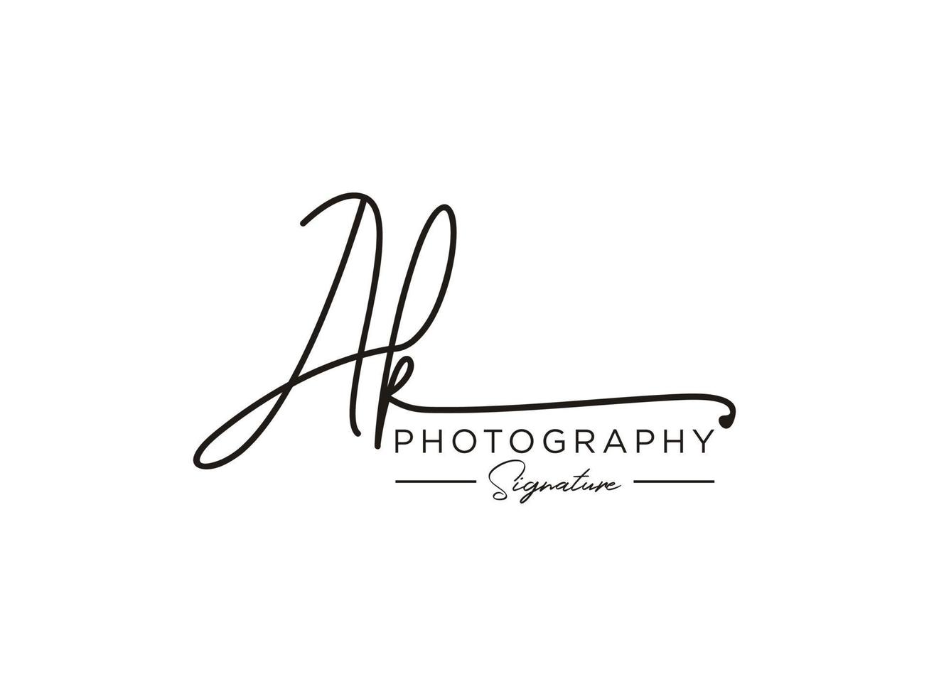 Letter AK Signature Logo Template Vector