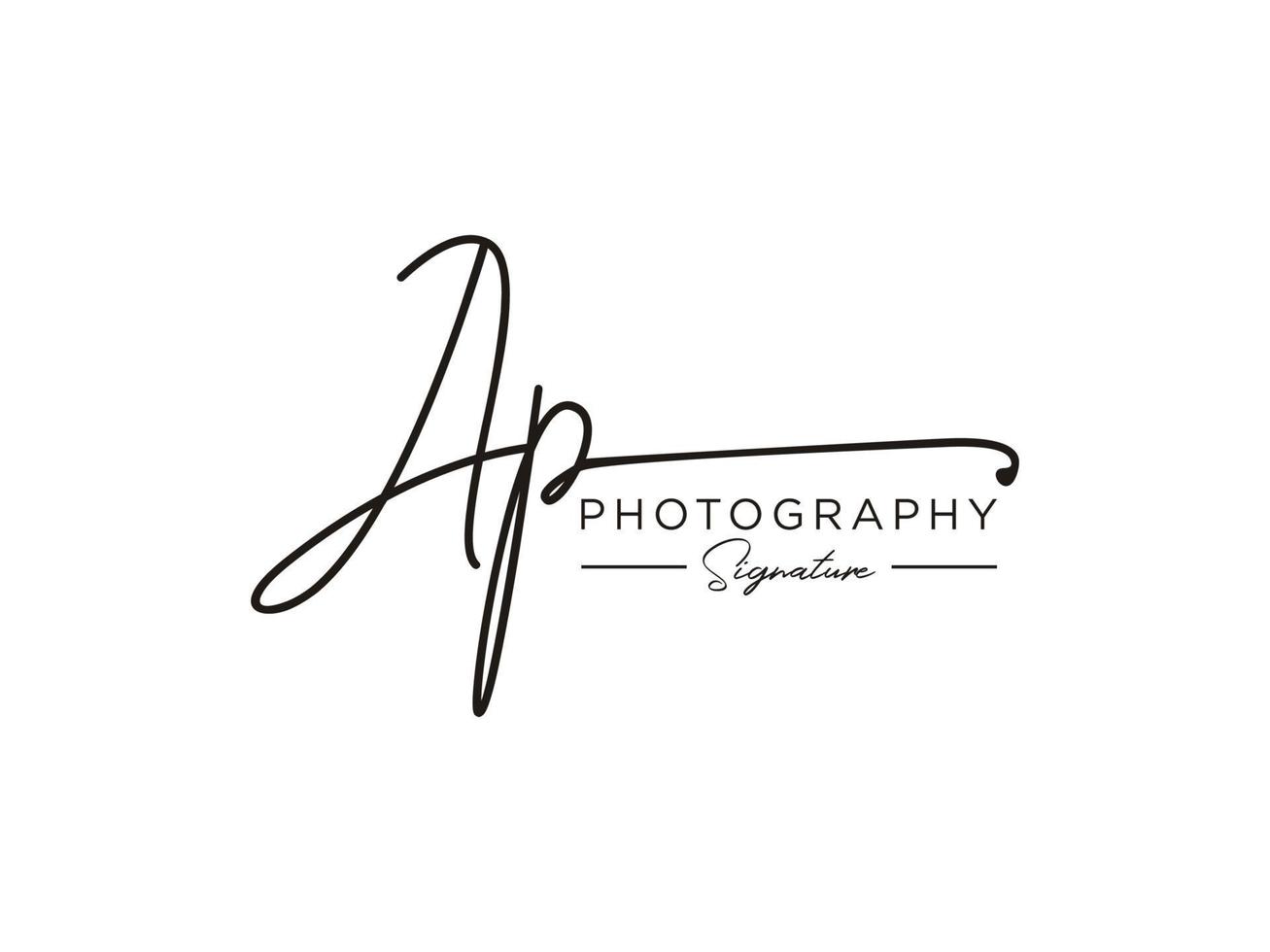 Letter AP Signature Logo Template Vector