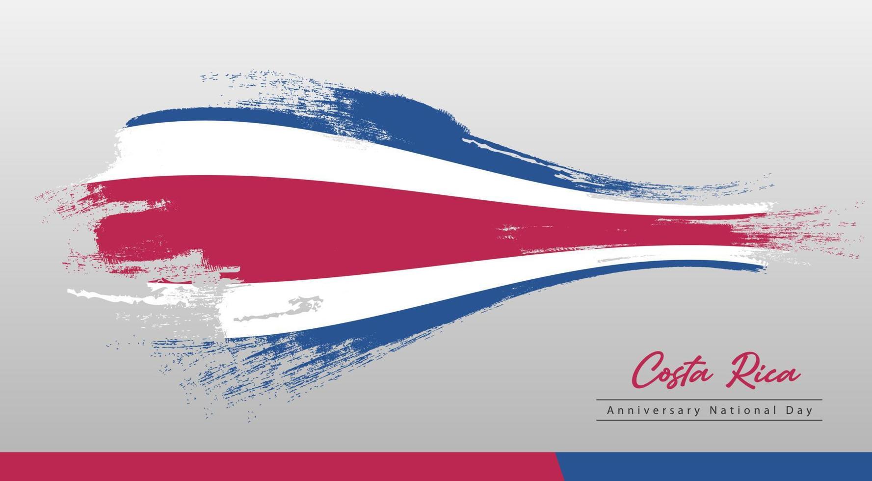 Happy National Day Costa Rica. Flag, Banner, Greeting card, Flyer design. Poster Template Design vector