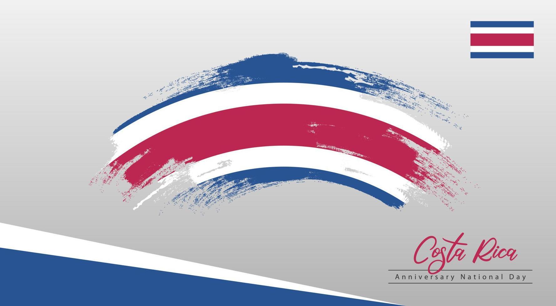Happy National Day Costa Rica. Flag, Banner, Greeting card, Flyer design. Poster Template Design vector