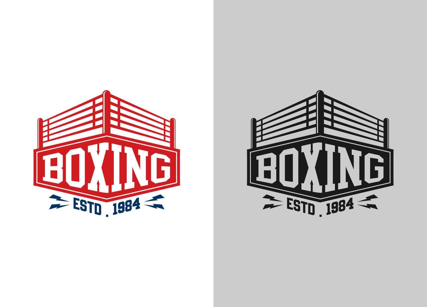 plantilla de logotipo de boxeo. elementos de diseño relacionados con el boxeo para impresiones, logotipos, carteles. ilustración vectorial de la vendimia. eps 10 vector