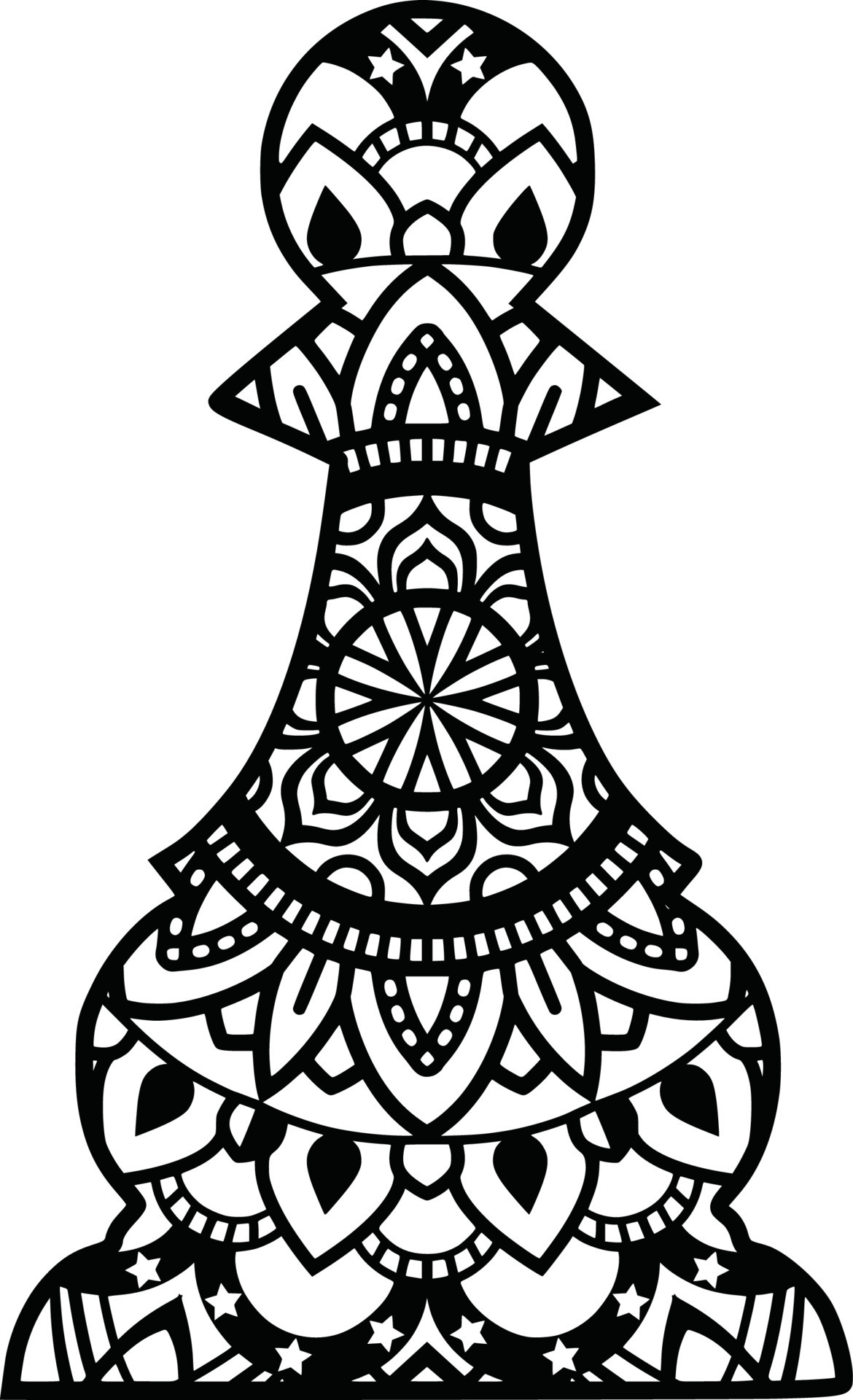 Mandala Chess Pieces Bundle - Chess SVG Files - Chess Bundle, chess pieces  svg