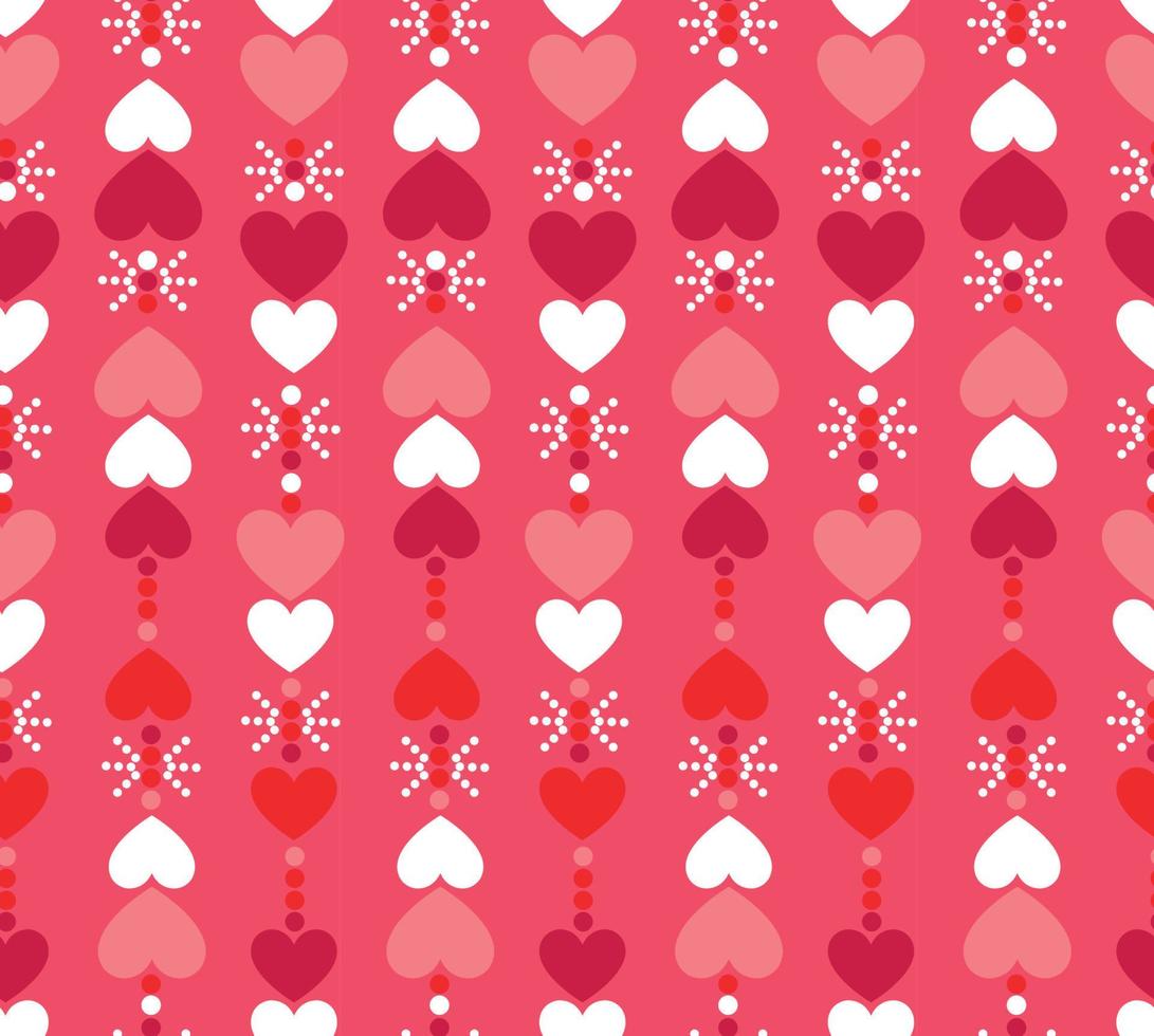 Love hearts seamless repeat pattern vector