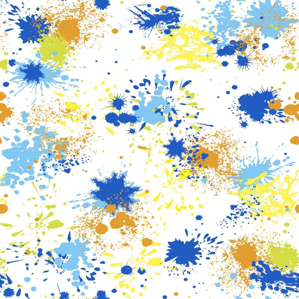 Colorful splatter seamless repeat pattern vector