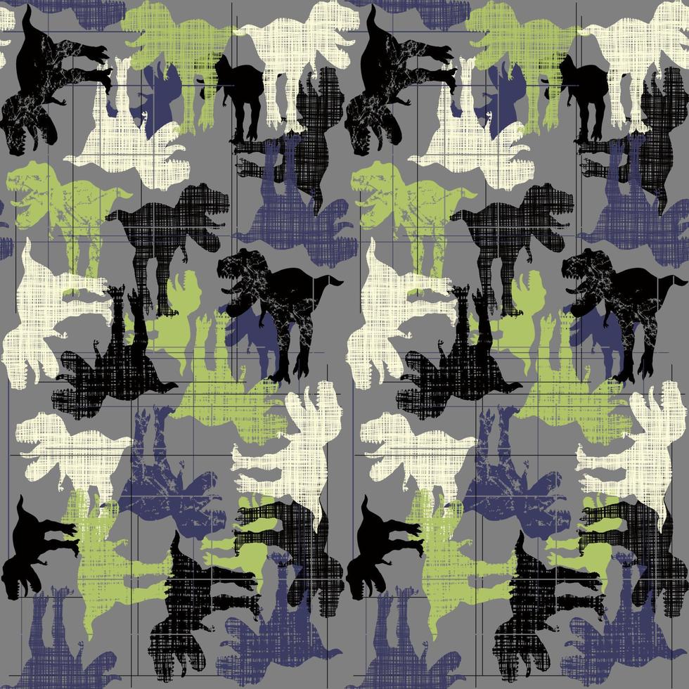 Dinosaurs repeat seamless pattern print vector