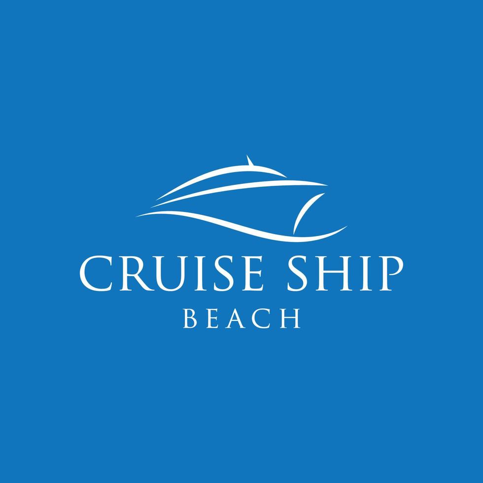 Cruise ship and Marine Logo Design Inspiration Vector