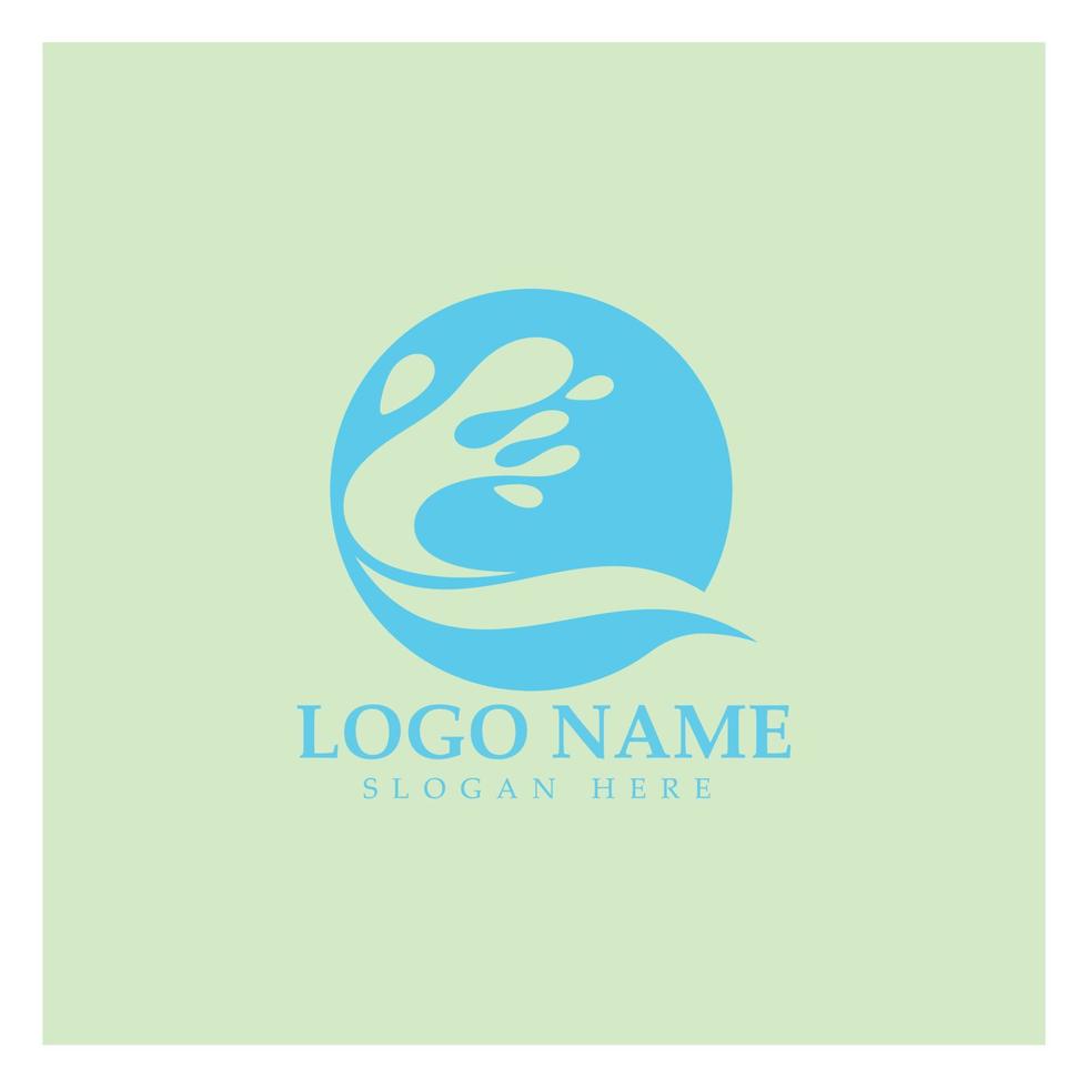 water wave,wave beach vector illustration design logo template