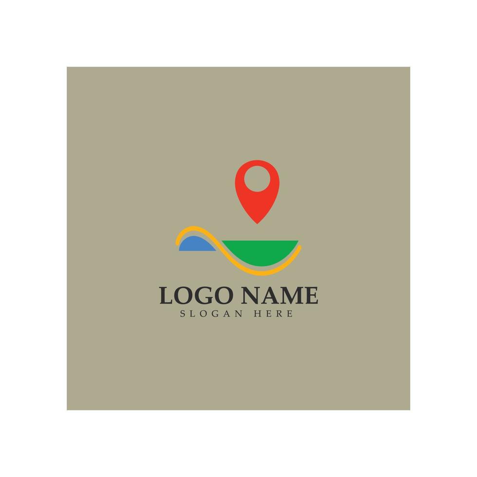 search find pin location maps GPS point logo design modern concept vector illustration