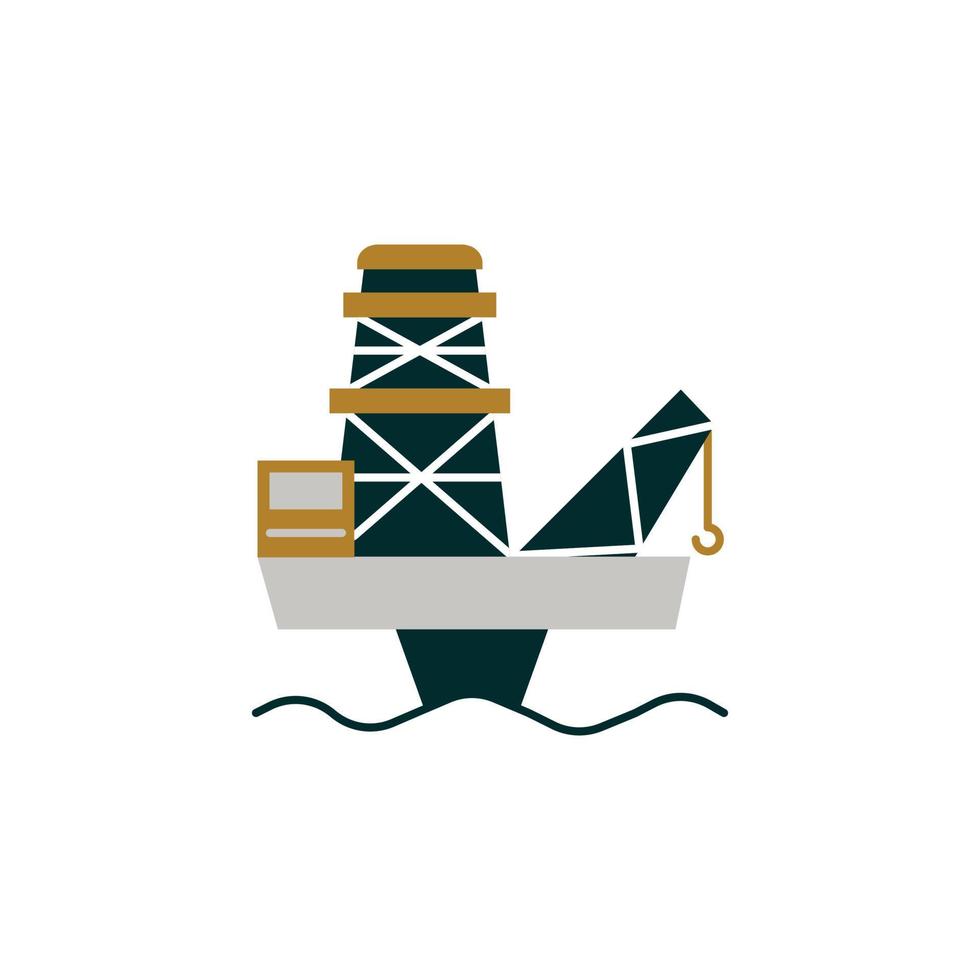 marine oil mine icon perfect for your app, web or additional projects vector