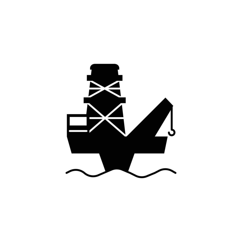 marine oil mine icon perfect for your app, web or additional projects vector