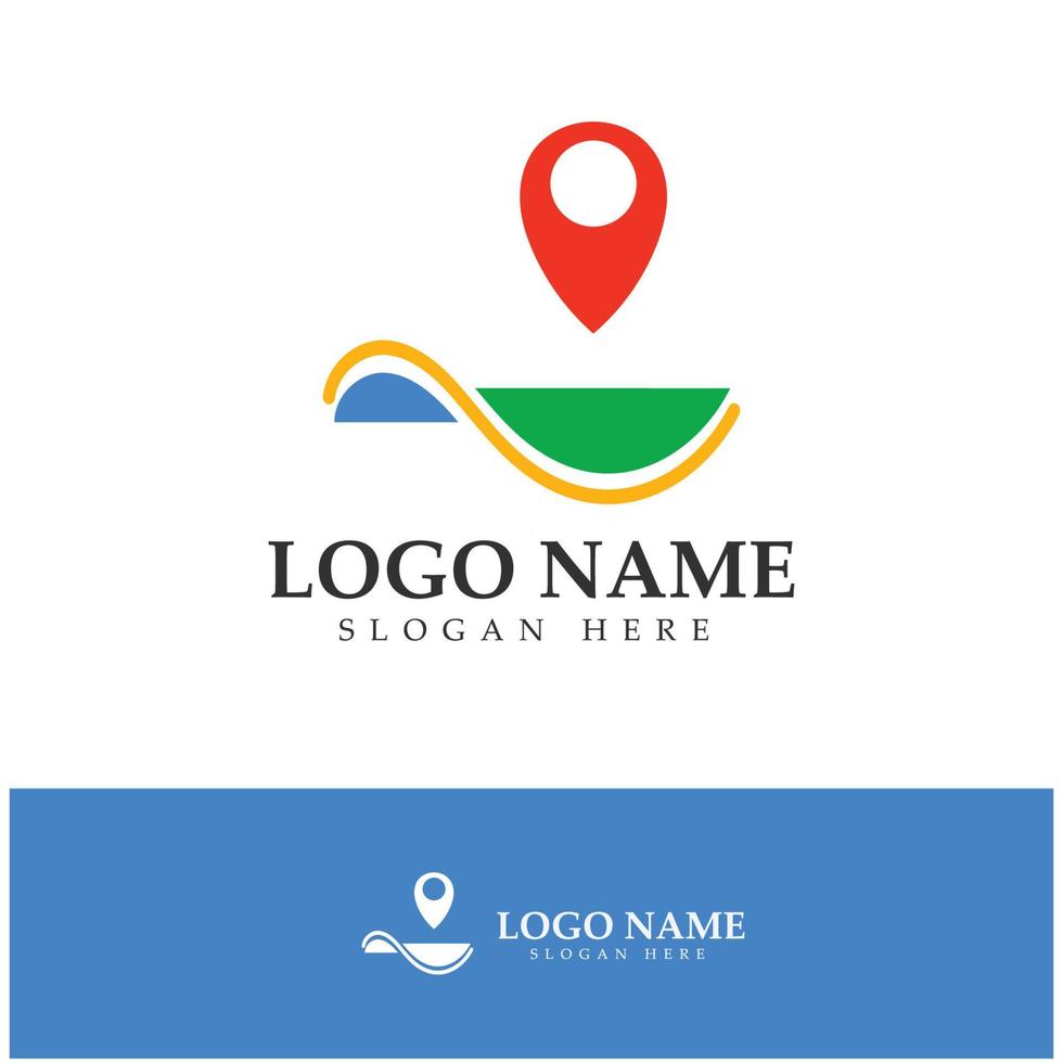 search find pin location maps GPS point logo design modern concept vector illustration