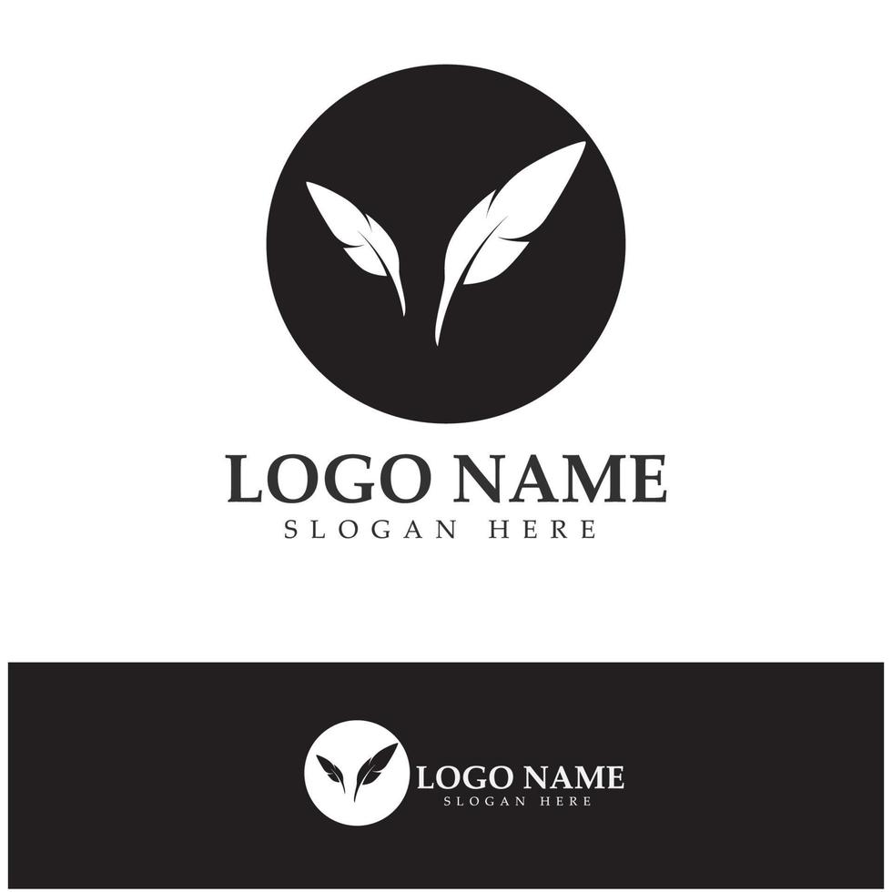 pluma pluma escribir signo logo plantilla aplicación iconos vector