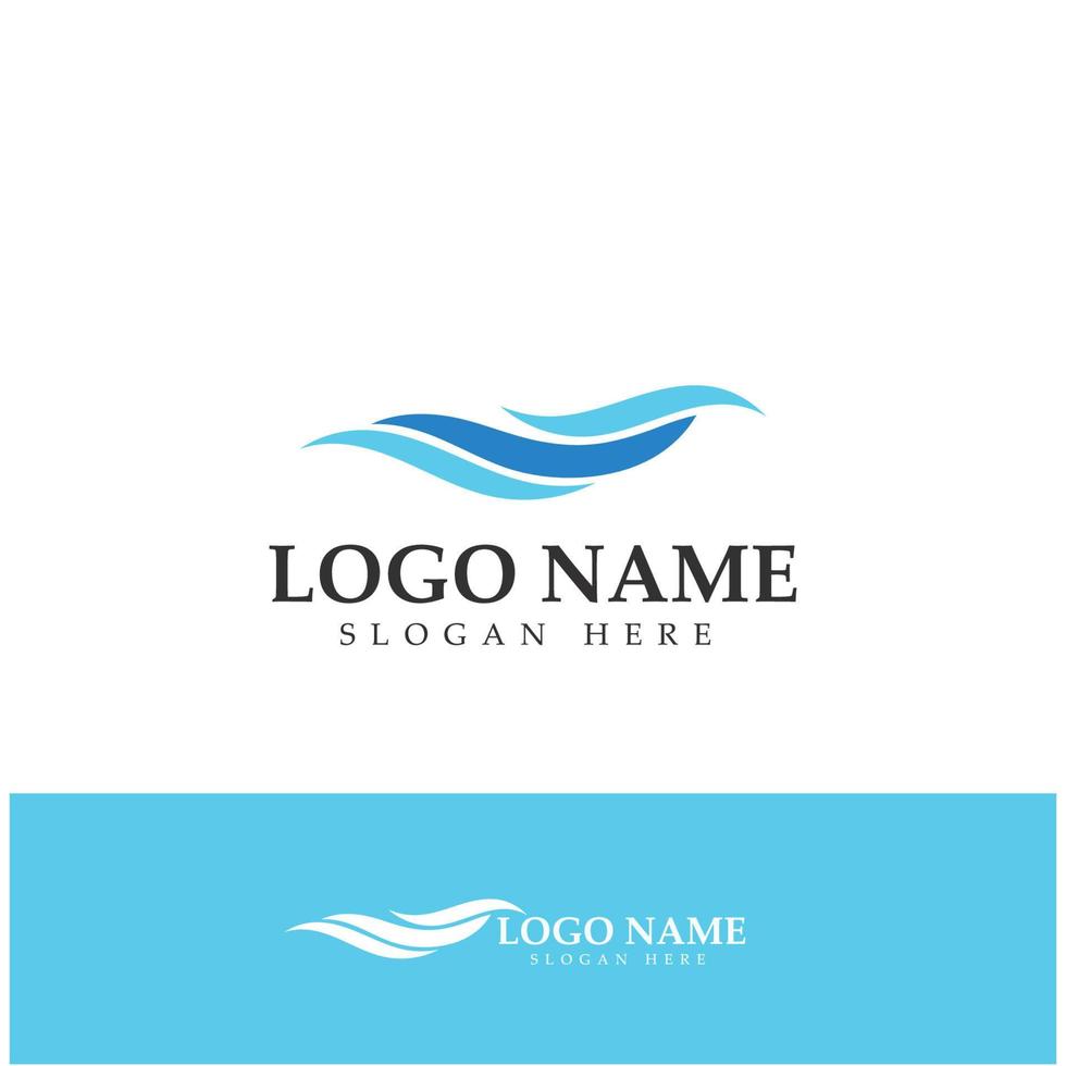 water wave,wave beach vector illustration design logo template