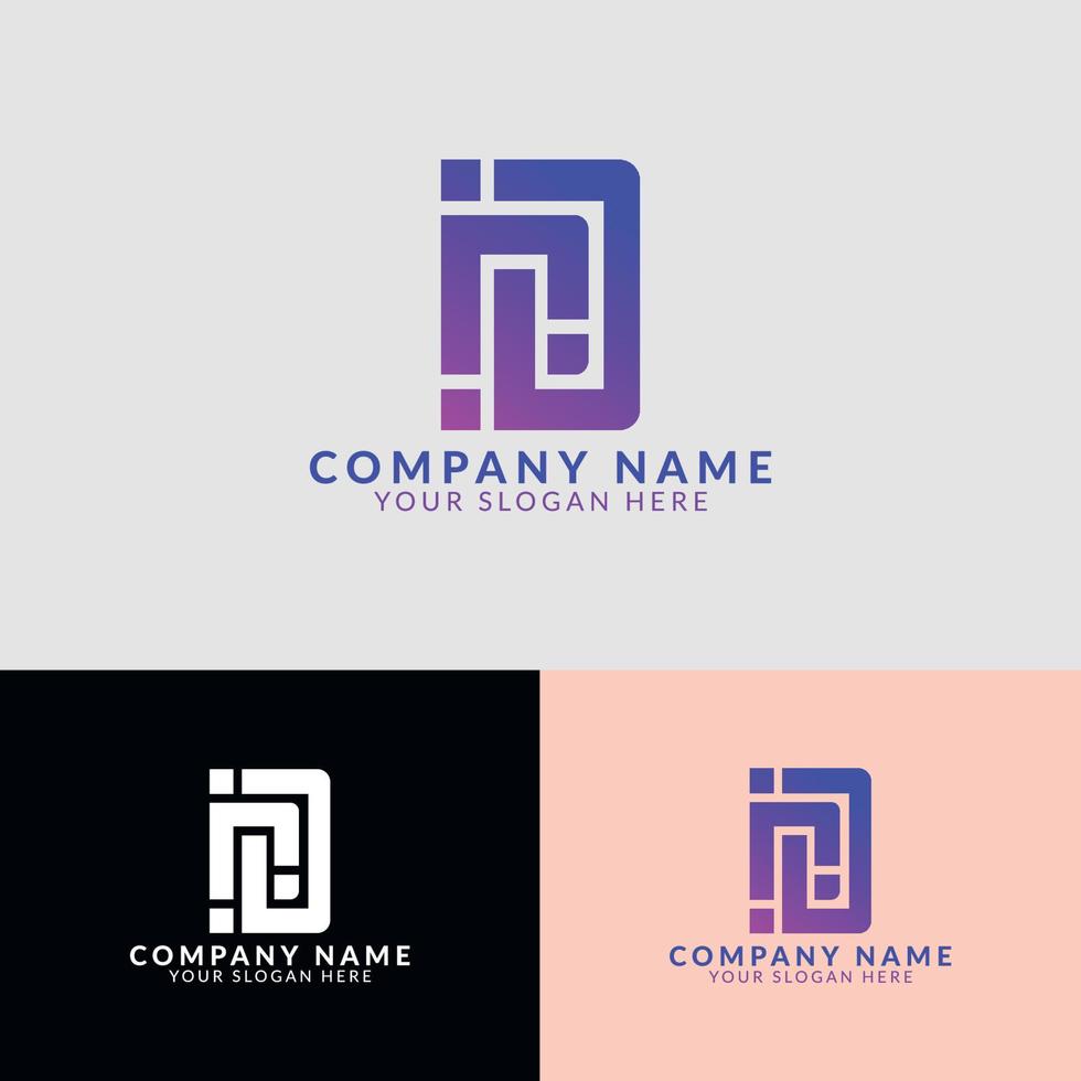 N D Letter Logo Design vector