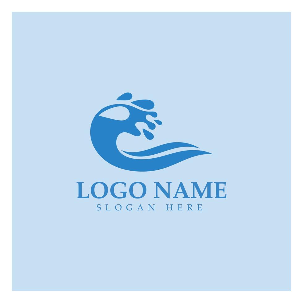 water wave,wave beach vector illustration design logo template